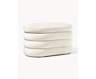 Kleine fluwelen bank Alto met opbergruimte