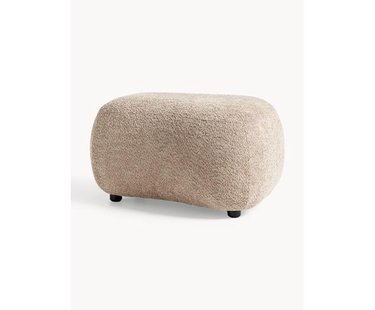 Poef Alba uit teddy-boucl&eacute;