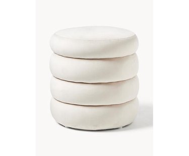 Fluwelen poef Alto met opbergruimte
