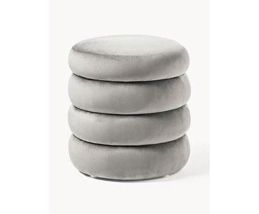 Fluwelen poef Alto met opbergruimte