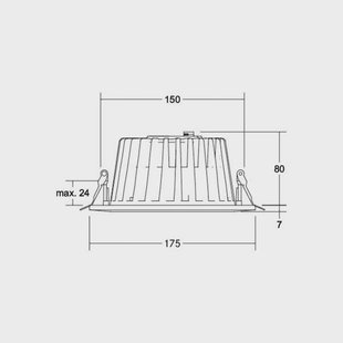 BRUMBERG LED inbouwdownlight Lydon Midi, wit, DALI, 4.000 K