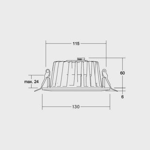 BRUMBERG LED inbouwdownlight Lydon Mini, aan/uit, 4.000 K