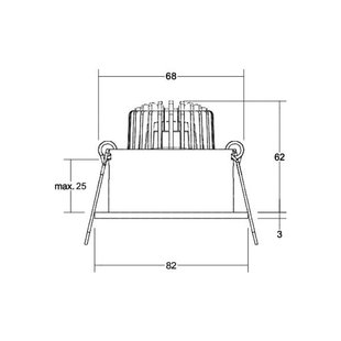 BRUMBERG Tirrel diepe LED inbouwspot RC, 830, rond, aluminium