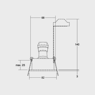 BRUMBERG Tirrel diepe GU10 inbouwspot, rond, aluminium