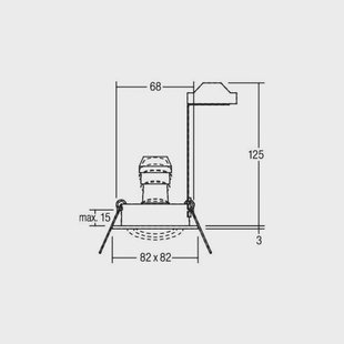 BRUMBERG inbouwspot Tirrel-S, GU10 fitting, structuur wit