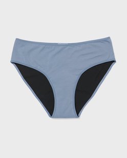 HEMA Incontinentiehipster katoen voor licht urineverlies middenblauw (middenblauw)