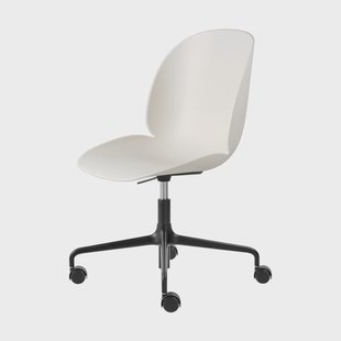 GUBI Beetle Meeting Chair bureaustoel Alabaster white-black
