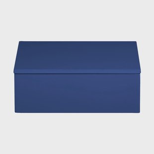 Mojoo Lux gelakte opbergdoos 19x19x7 cm Ultramarin