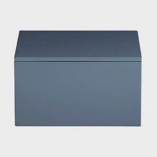 Mojoo Lux gelakte opbergdoos 19x19x10,5 cm Blue indigo
