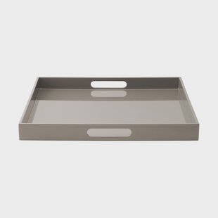 Mojoo Lux gelakt dienblad 40x40x4 cm Dark grey