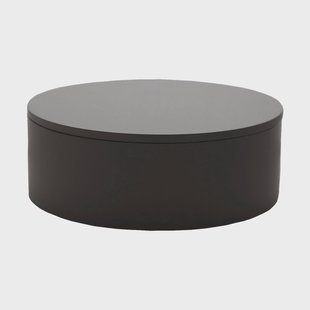 Mojoo Matt zwart gelakte opbergdoos Ø20x7 cm Black