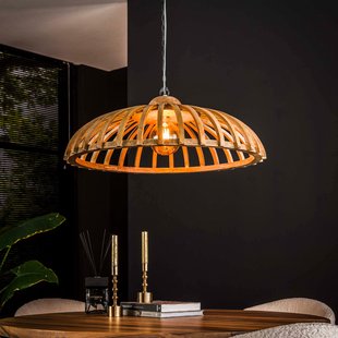 Vico Wooden Bars - hanglamp - Ø 62 x 150 cm - mango hout