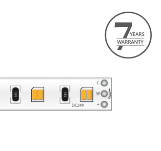 KLUS LED strip - 0,8cm breed, 500cm lengte - 24Vdc - dimbaar - 19,2W LED per meter - 120 LEDs per meter - IP20 - 2700-6500K