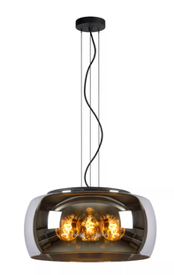 Lucide Joanet - hanglamp 5L - Ø 50 x 218 cm - fumé