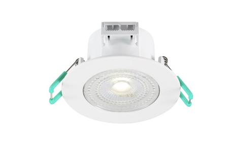 Sylvania Start Eco Spot - inbouwspot - Ø 87 mm, 74 mm inbouwmaat - 5,5W dimbare LED incl. - IP44 - 4000K - wit