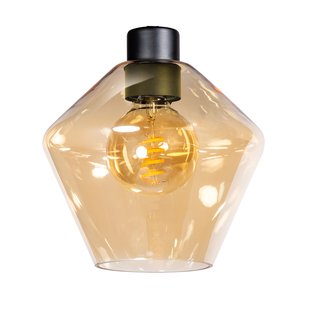 ETH Bendy - glazen lampenkap - Ø 21,5 x 23 cm - amber