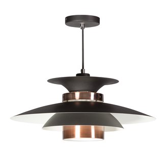 ETH Potenza - hanglamp - Ø 50 x 200 cm - zwart en koper