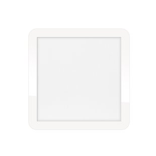 ETH Anne Square - plafondlamp - 30 x 2,7 x 30 cm - 3 stappen dimbaar - 18W LED incl. - IP44 - wit
