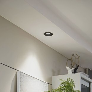 Arcchio Harcos LED downlight, zwart, Ø 11 cm, 4.000K