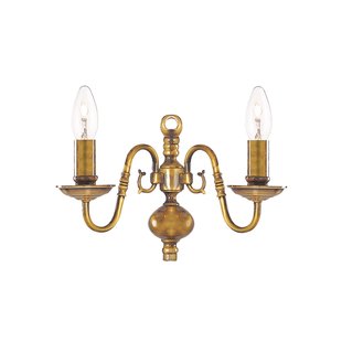 Searchlight Flemish - wandverlichting - 30 x 20 cm - antiek messing