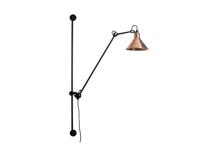 Lampe Gras - 214 Wandlamp Conic Zwart/Raw Koper/Wit Lampe Gras Lampe Gras - 214 Wandlamp Conic Zwart/Raw Koper/Wit Lampe Gras