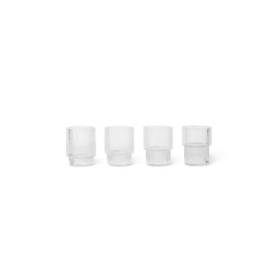 ferm LIVING - Ripple Glass Set of 4 Clear ferm LIVING - Ripple Glass Set of 4 Clear