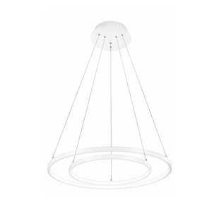 Nova Luce Dea - hanglamp - Ø 60 x 120 cm - 85W dimbare LED incl. - mat wit