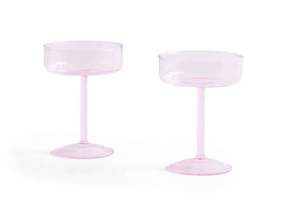 HAY - Tint Coupe Glass Set of 2 Pink HAY - Tint Coupe Glass Set of 2 Pink