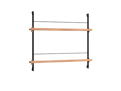 Moebe - Magazine Shelving Oak/Black Moebe - Magazine Shelving Oak/Black