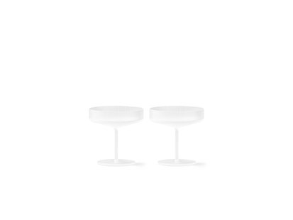 ferm LIVING - Ripple Champagne Saucers Set of 2 Frosted ferm LIVING - Ripple Champagne Saucers Set of 2 Frosted