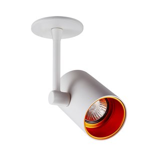 Zuma Line Tori SL 1 - spot met opbouw- en inbouwrozet - 21 x 13 x 8 cm - wit en oranje-goud