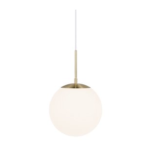 Nordlux Grant - hanglamp - Ø 25 x 240 cm - messing en opaal wit