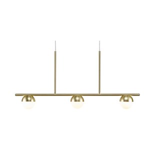 Nordlux Contina - hanglamp - 90 x 10 x 241,3 cm - messing en opaal wit