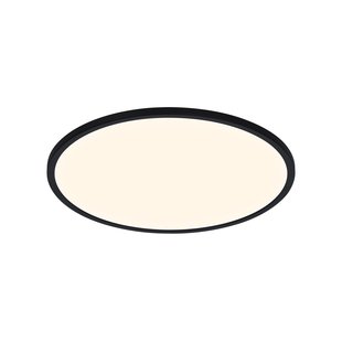 Nordlux Oja - badkamer plafondverlichting - Ø 42,4 x 2,3 cm - 3 stappen Moodmaker SceneSelect functie (3000K-4000K) - 19W LED incl. - IP54 - zwart