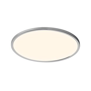 Nordlux Oja - badkamer plafondverlichting - Ø 43 x 2,5 cm - 3 stappen Moodmaker SceneSelect functie (3000K-4000K) - 19W LED incl. - IP54 - chroom