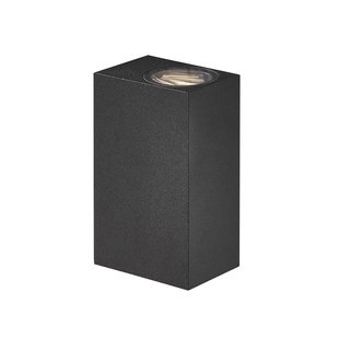 Nordlux Asbol Kubi - buiten wandverlichting - 6,7 x 15 cm - 6,5W LED incl. - IP44 - zwart