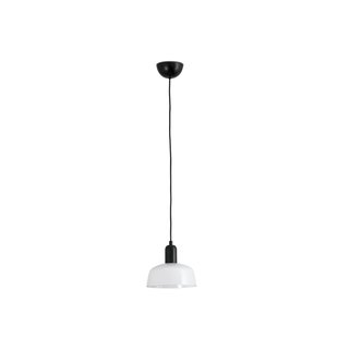 Faro Tatawin - hanglamp - Ø 18,4 x 108,1 cm - zwart/melkglas