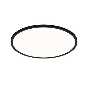 Nordlux Oja - plafondverlichting - Ø 42,4 x 2,3 cm - 19W LED incl. (3000K-4000K) - IP54 - zwart