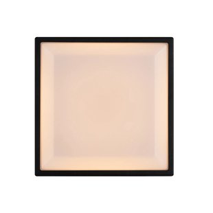 Nordlux Oliver - plafond/wandverlichting - incl. 2 covers - 17,5 x 17,5 x 7 cm - 9W LED incl. - IP54 - zwart