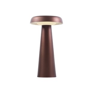 Design for the People Arcello - tafellamp - oplaadbaar via USB-kabel - Ø 14 x 25 cm - 3 stappen Moodmaker functie - 2,8W LED incl. - IP54 - messing
