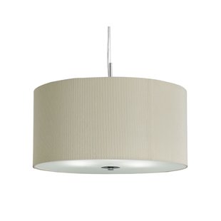 Searchlight Drum Pleat - hanglamp - Ø 60 x 108 cm - crème