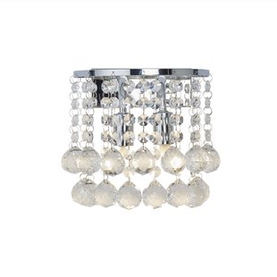 Searchlight Hanna - wandverlichting - Ø 18 x 18 cm - chroom