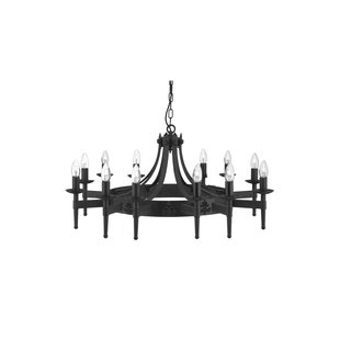 Searchlight Cartwheel - luster - Ø 105 x 248 cm - zwart