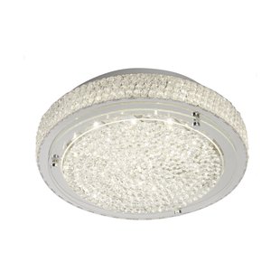 Searchlight Flush - plafondverlichting - Ø 30 x 8,5 cm - 12W dimbare LED incl. - transparant