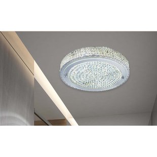Searchlight Flush - plafondverlichting - Ø 40 x 8,5 cm - 24W dimbare LED incl. - transparant