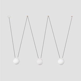 Faro Mine - hanglamp 3L - mat wit - kunststof