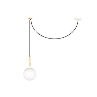 Faro Mine - hanglamp - Ø 18,5 x 35 cm - mat wit - kunststof