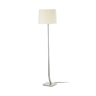 Faro Rem - staanlamp - 171 cm - mat nikkel en wit