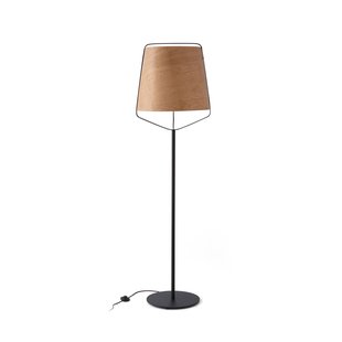 Faro Stood - staanlamp - 182 cm - zwart en bruin