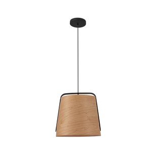 Faro Stood - hanglamp - Ø 50 x 52 cm - zwart en bruin